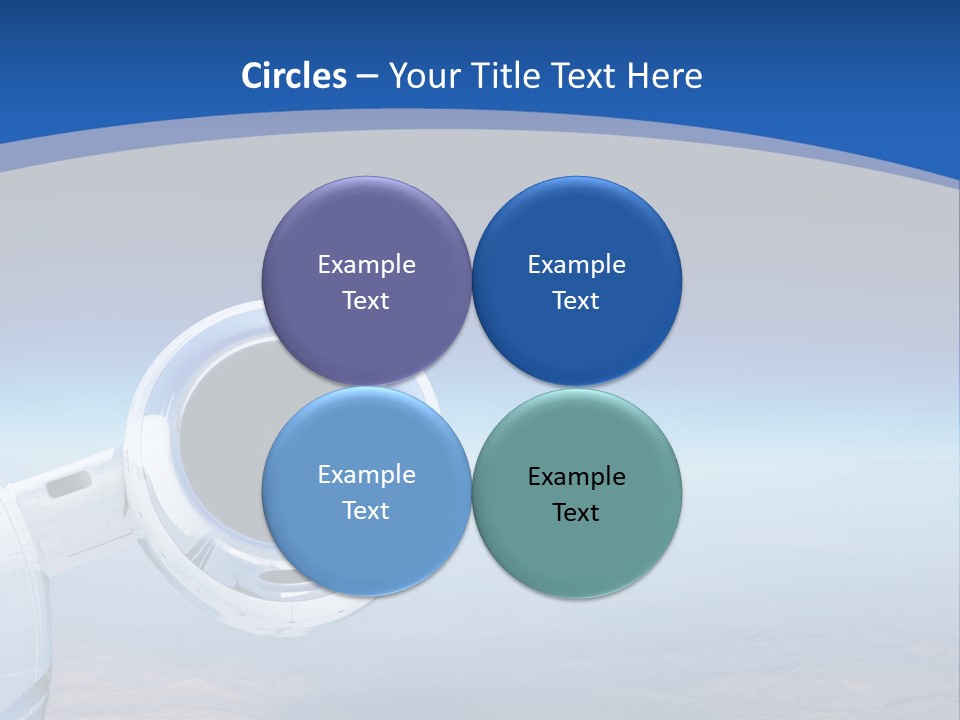 Luxury Private Jet Cruising At High Altitude - Great For Banner PowerPoint Template