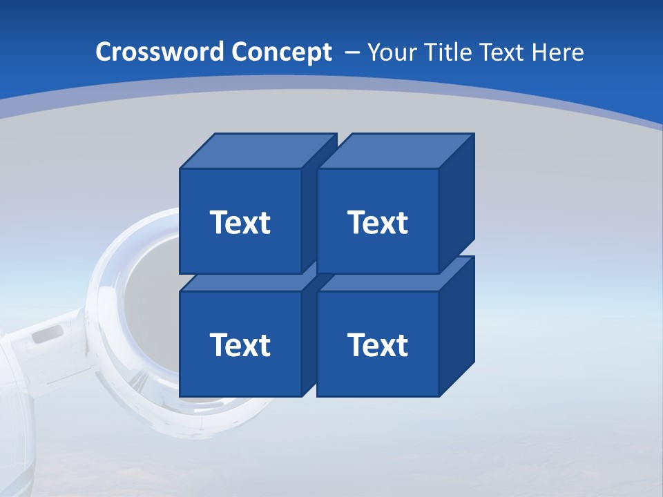 Luxury Private Jet Cruising At High Altitude - Great For Banner PowerPoint Template