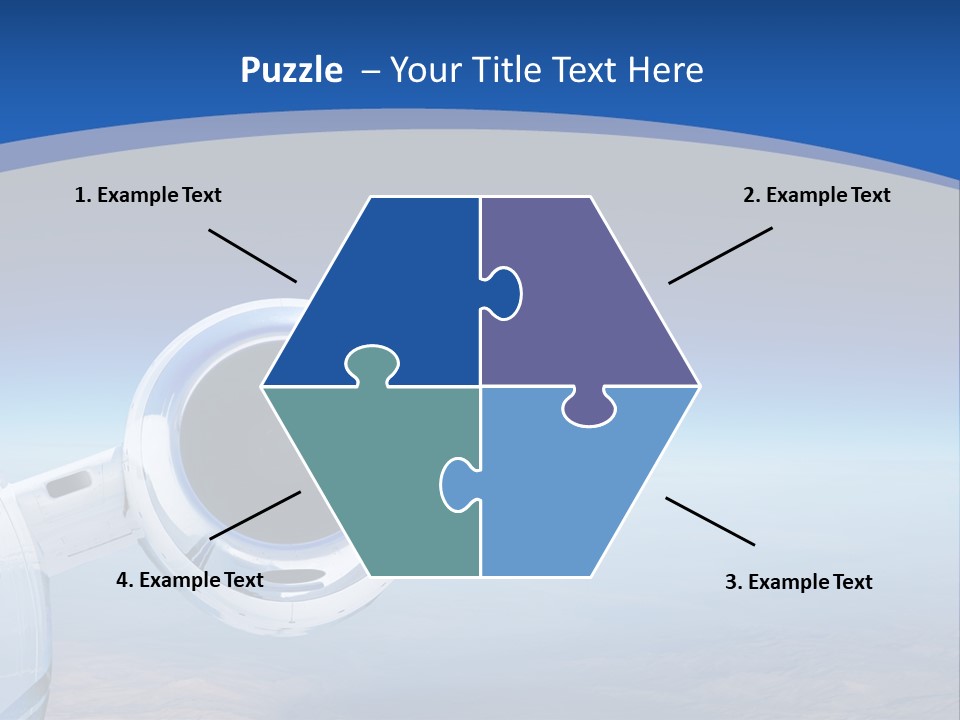 Luxury Private Jet Cruising At High Altitude - Great For Banner PowerPoint Template