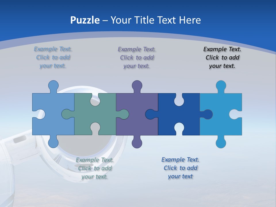 Luxury Private Jet Cruising At High Altitude - Great For Banner PowerPoint Template