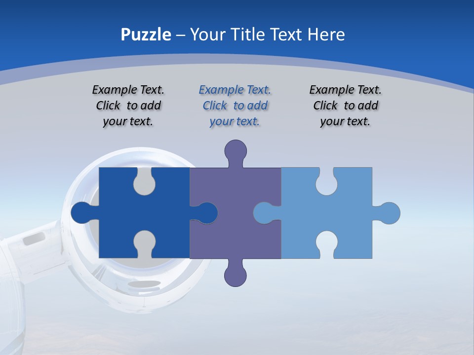 Luxury Private Jet Cruising At High Altitude - Great For Banner PowerPoint Template