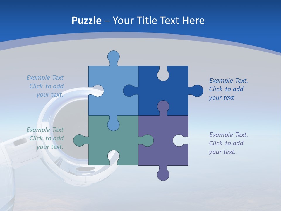 Luxury Private Jet Cruising At High Altitude - Great For Banner PowerPoint Template