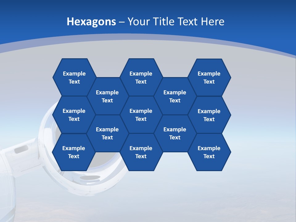 Luxury Private Jet Cruising At High Altitude - Great For Banner PowerPoint Template