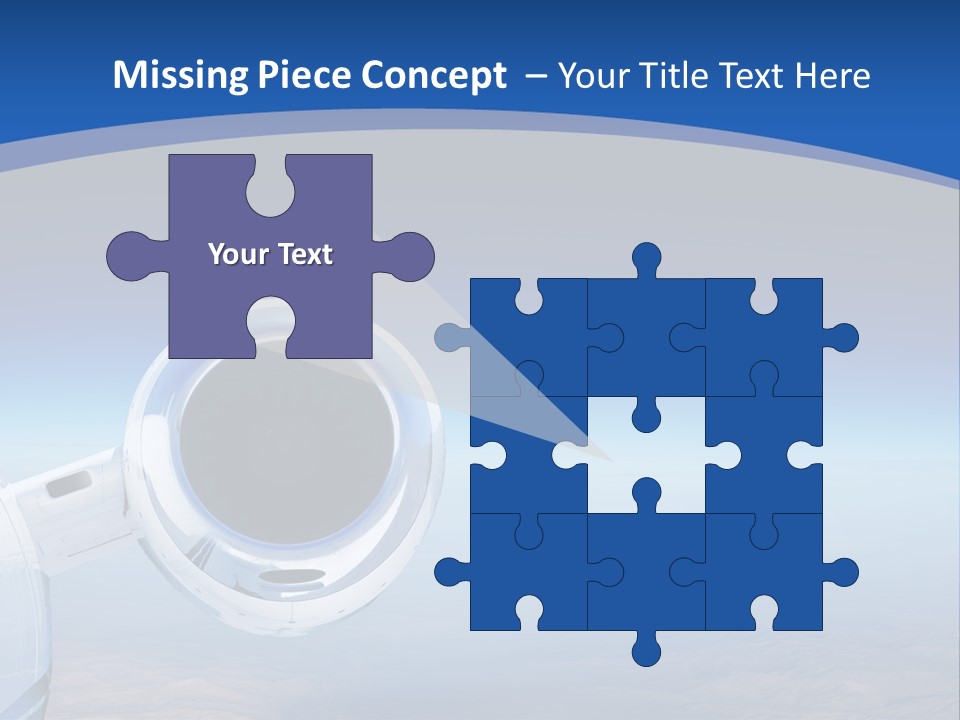 Luxury Private Jet Cruising At High Altitude - Great For Banner PowerPoint Template