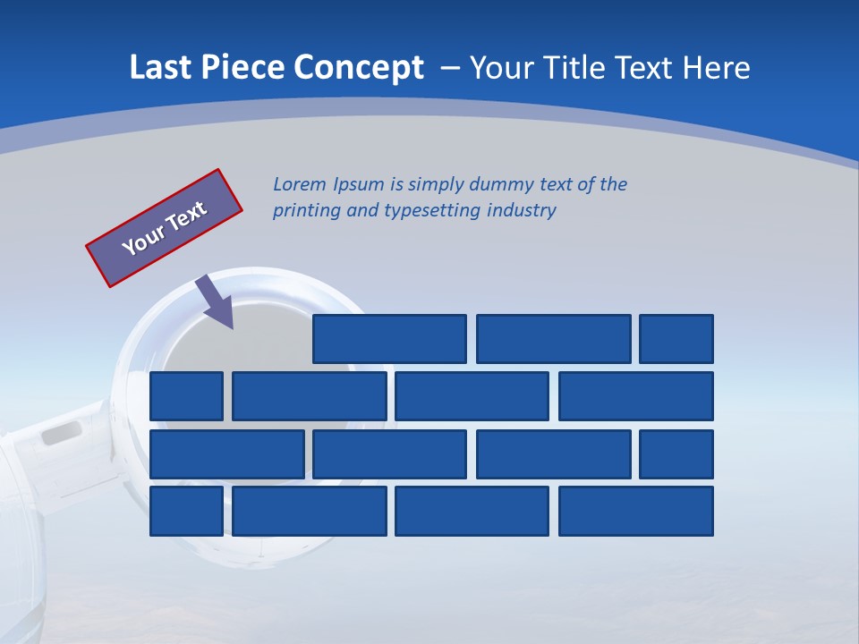 Luxury Private Jet Cruising At High Altitude - Great For Banner PowerPoint Template