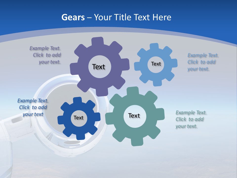 Luxury Private Jet Cruising At High Altitude - Great For Banner PowerPoint Template