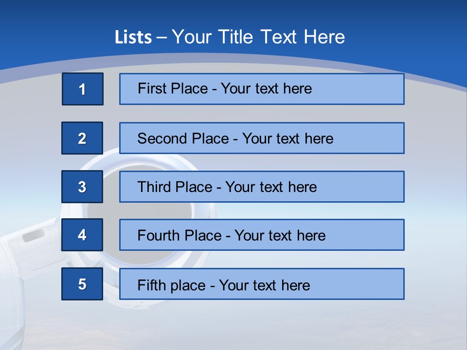 Luxury Private Jet Cruising At High Altitude - Great For Banner PowerPoint Template