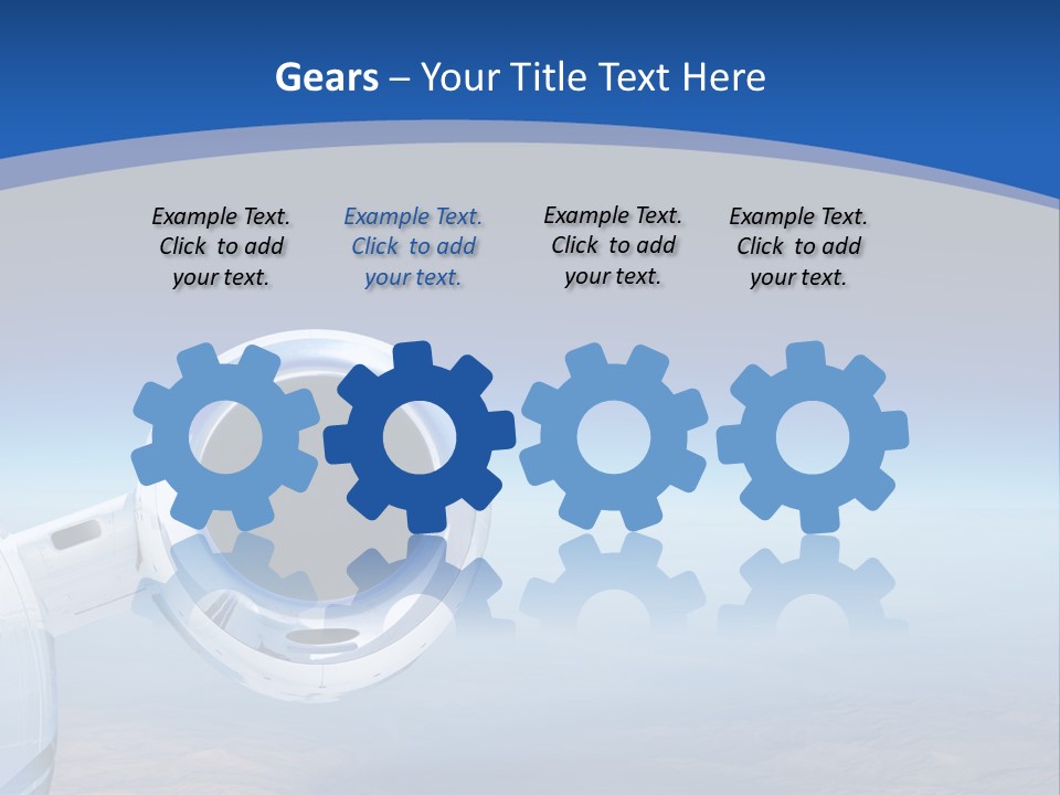 Luxury Private Jet Cruising At High Altitude - Great For Banner PowerPoint Template