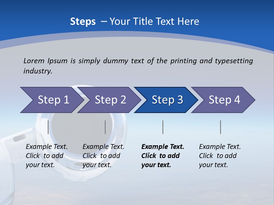 Luxury Private Jet Cruising At High Altitude - Great For Banner PowerPoint Template