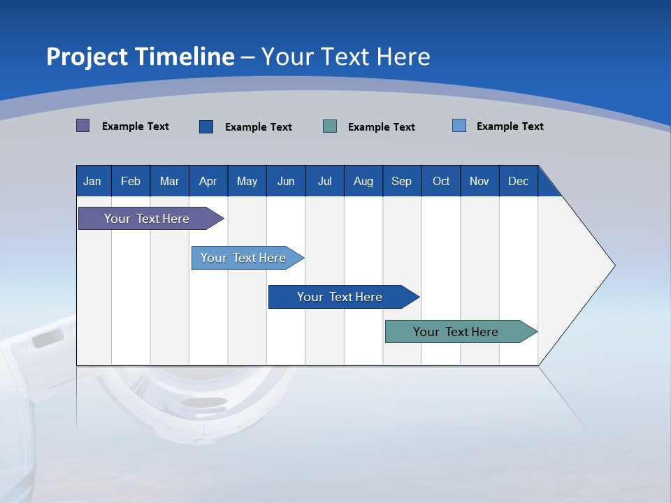 Luxury Private Jet Cruising At High Altitude - Great For Banner PowerPoint Template