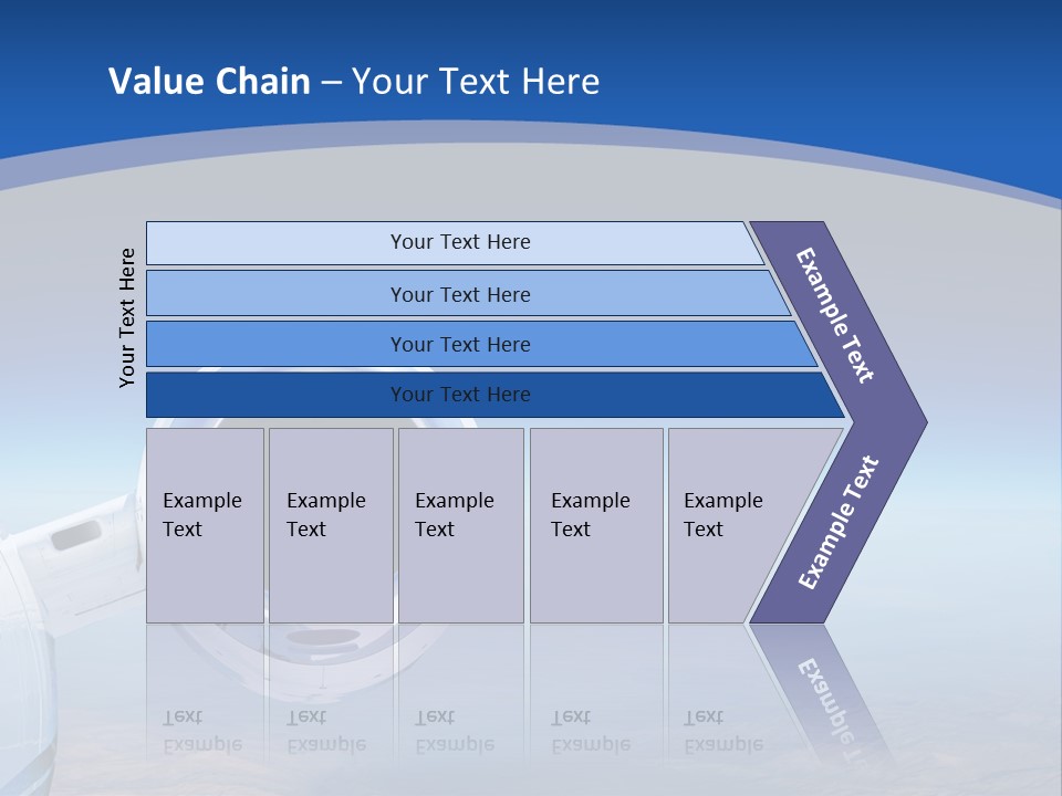 Luxury Private Jet Cruising At High Altitude - Great For Banner PowerPoint Template
