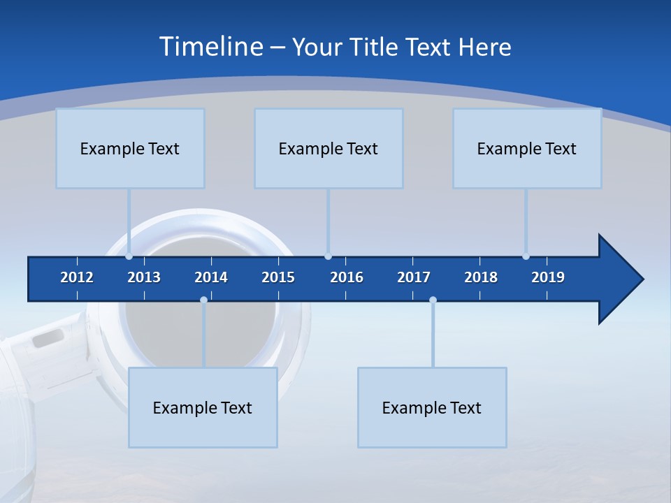 Luxury Private Jet Cruising At High Altitude - Great For Banner PowerPoint Template