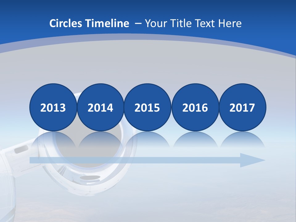 Luxury Private Jet Cruising At High Altitude - Great For Banner PowerPoint Template