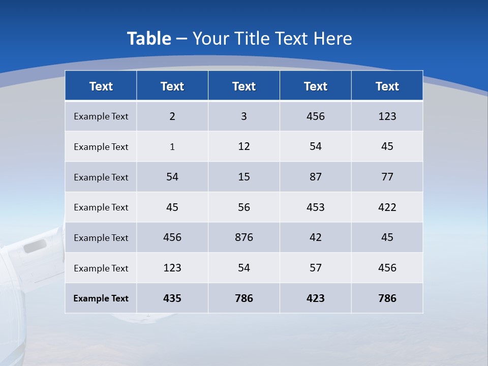 Luxury Private Jet Cruising At High Altitude - Great For Banner PowerPoint Template