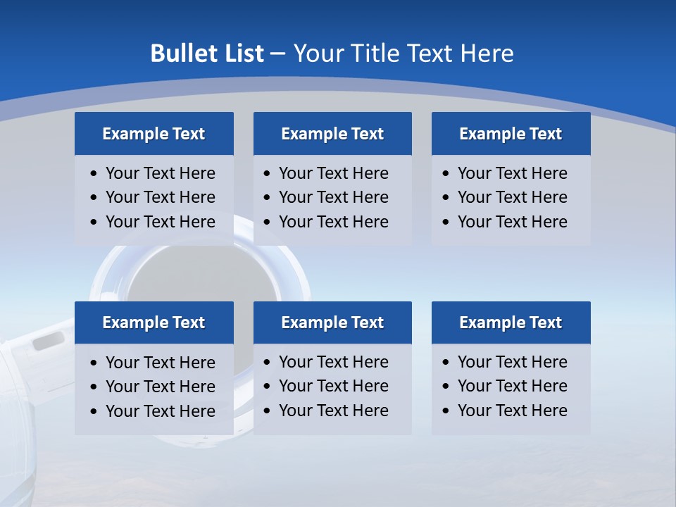 Luxury Private Jet Cruising At High Altitude - Great For Banner PowerPoint Template