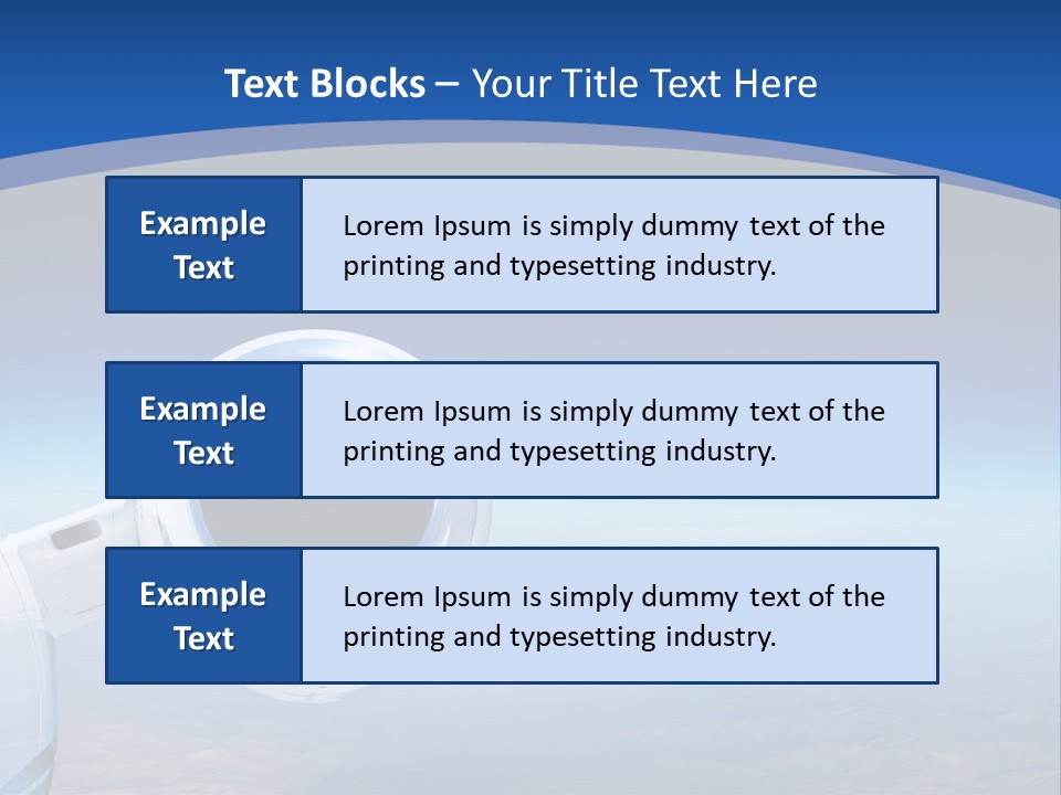 Luxury Private Jet Cruising At High Altitude - Great For Banner PowerPoint Template