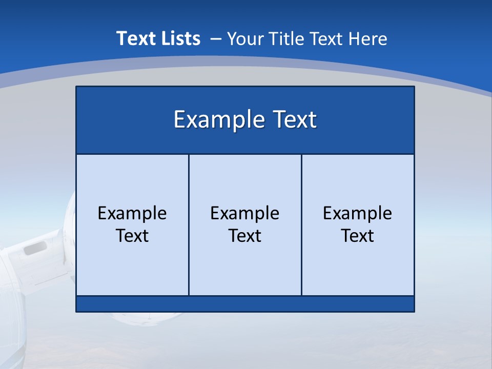 Luxury Private Jet Cruising At High Altitude - Great For Banner PowerPoint Template