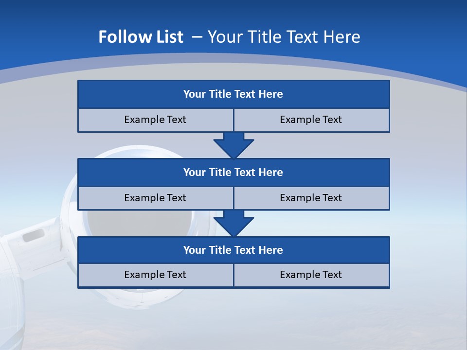 Luxury Private Jet Cruising At High Altitude - Great For Banner PowerPoint Template