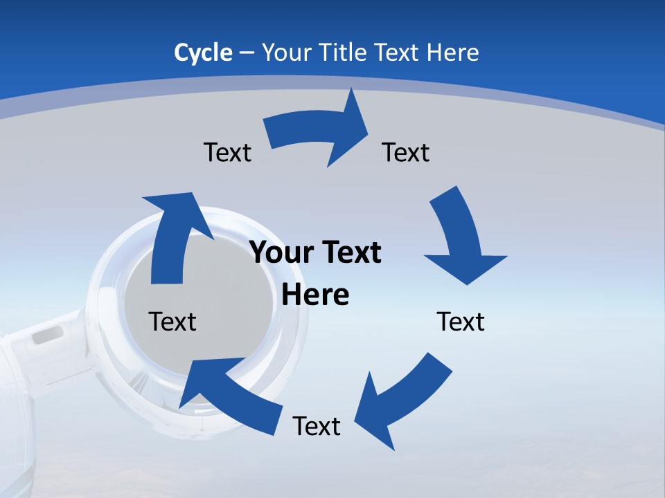 Luxury Private Jet Cruising At High Altitude - Great For Banner PowerPoint Template