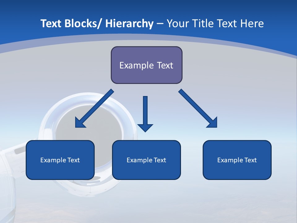 Luxury Private Jet Cruising At High Altitude - Great For Banner PowerPoint Template