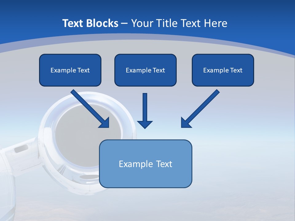 Luxury Private Jet Cruising At High Altitude - Great For Banner PowerPoint Template