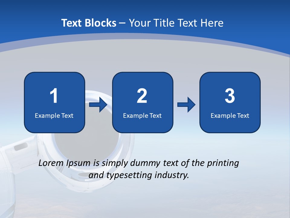 Luxury Private Jet Cruising At High Altitude - Great For Banner PowerPoint Template