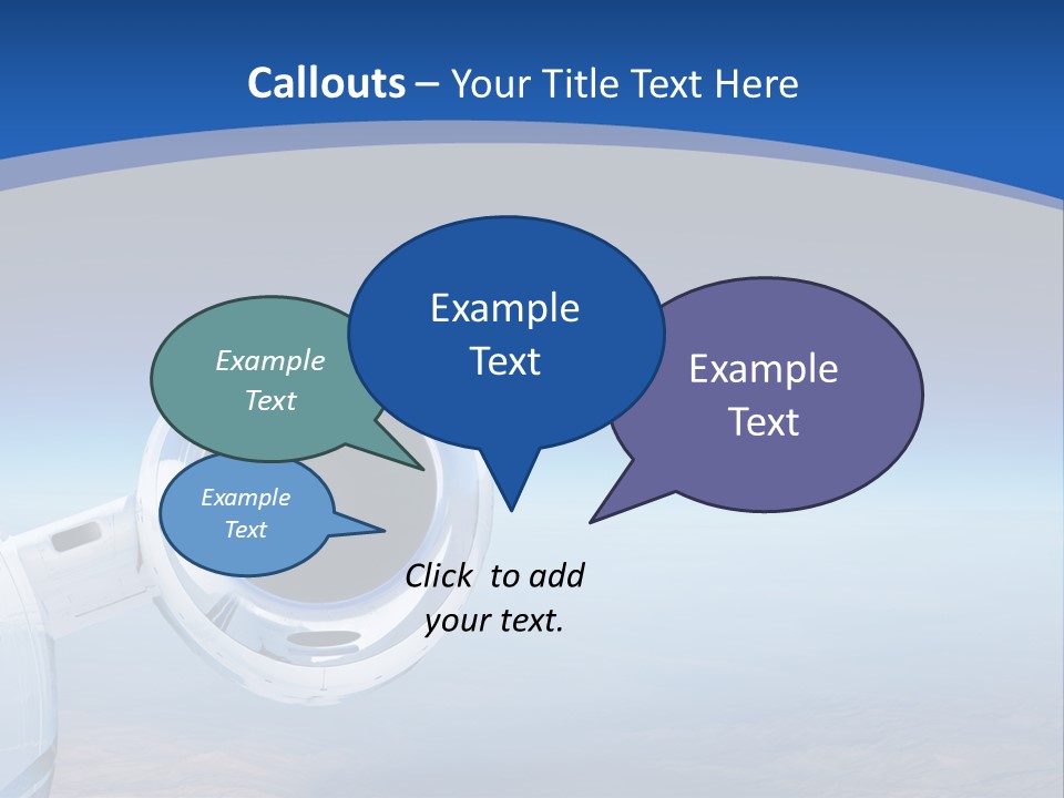 Luxury Private Jet Cruising At High Altitude - Great For Banner PowerPoint Template