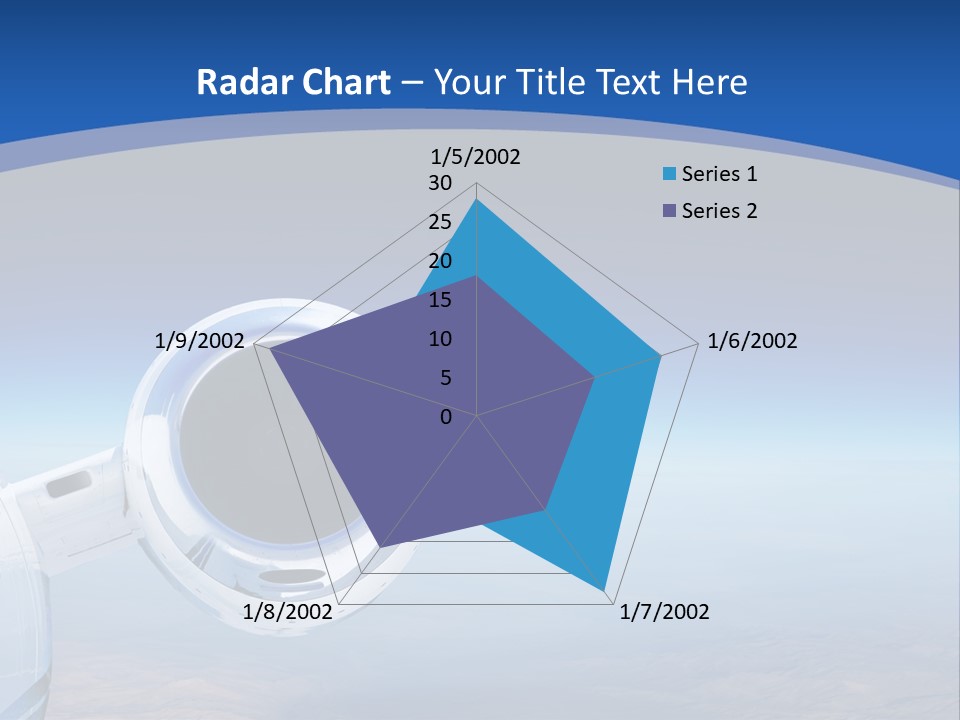 Luxury Private Jet Cruising At High Altitude - Great For Banner PowerPoint Template
