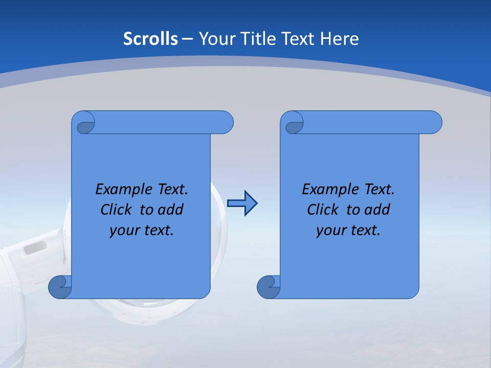 Luxury Private Jet Cruising At High Altitude - Great For Banner PowerPoint Template