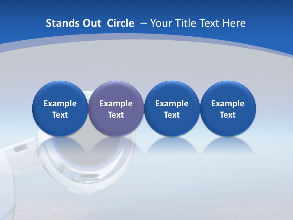 Luxury Private Jet Cruising At High Altitude - Great For Banner PowerPoint Template