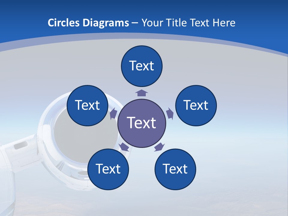 Luxury Private Jet Cruising At High Altitude - Great For Banner PowerPoint Template