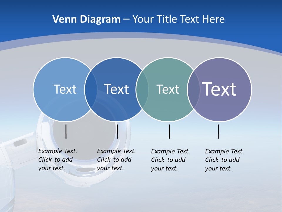Luxury Private Jet Cruising At High Altitude - Great For Banner PowerPoint Template