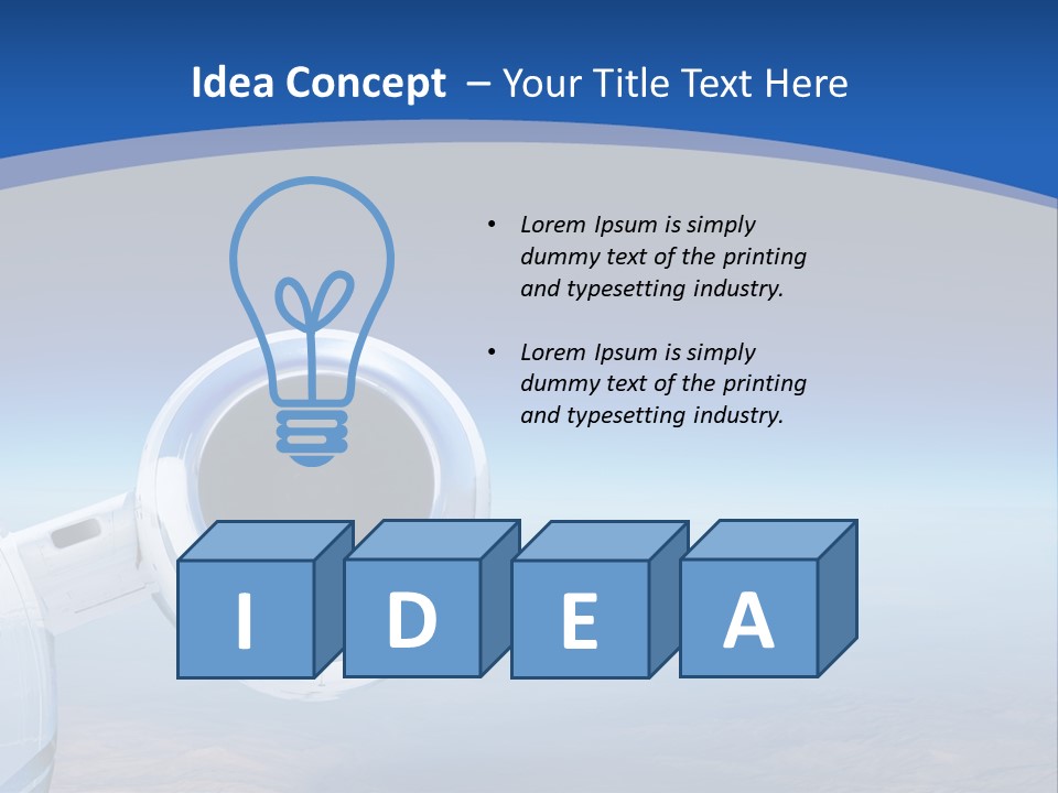 Luxury Private Jet Cruising At High Altitude - Great For Banner PowerPoint Template