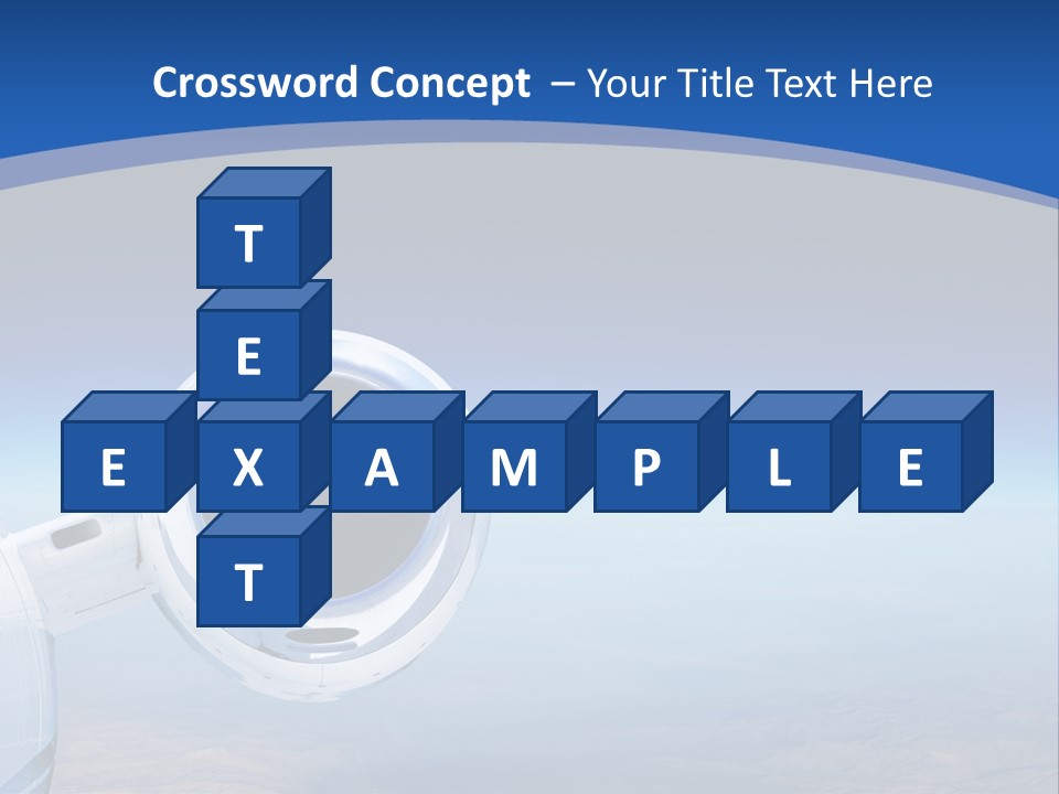 Luxury Private Jet Cruising At High Altitude - Great For Banner PowerPoint Template