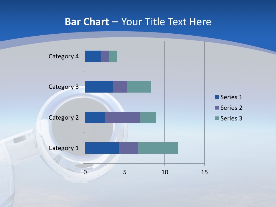 Luxury Private Jet Cruising At High Altitude - Great For Banner PowerPoint Template