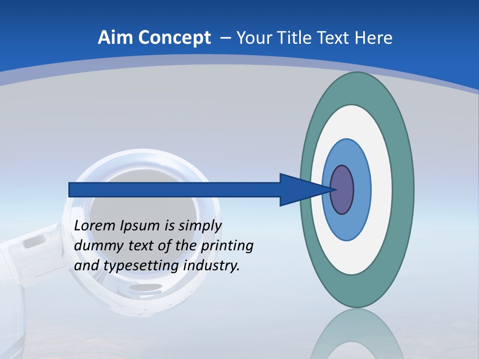 Luxury Private Jet Cruising At High Altitude - Great For Banner PowerPoint Template