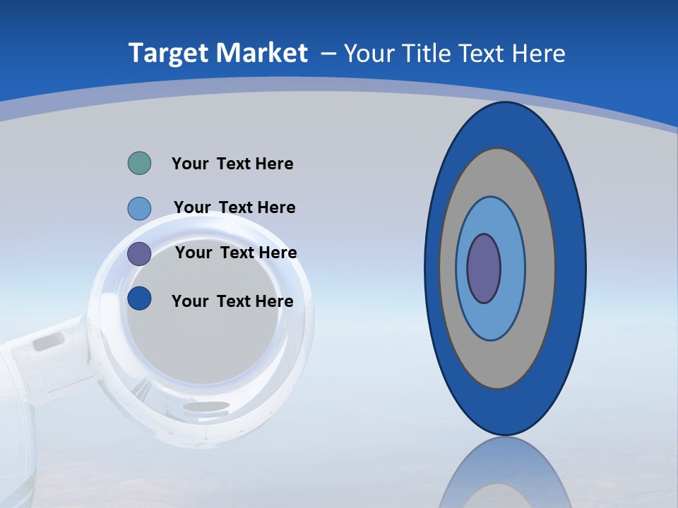 Luxury Private Jet Cruising At High Altitude - Great For Banner PowerPoint Template