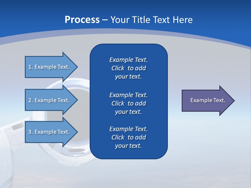 Luxury Private Jet Cruising At High Altitude - Great For Banner PowerPoint Template