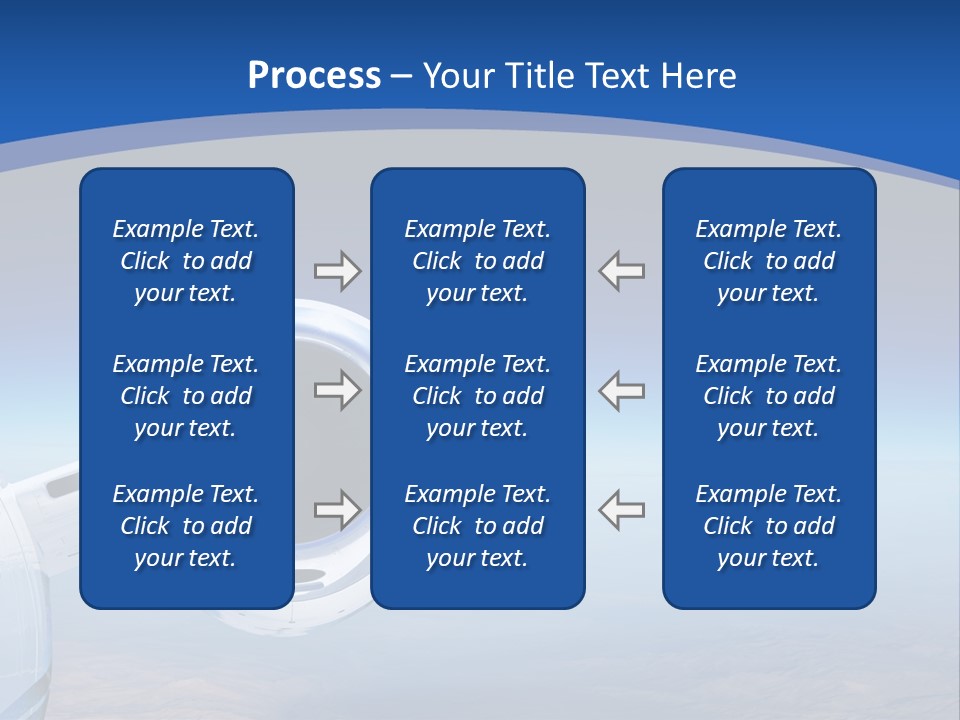 Luxury Private Jet Cruising At High Altitude - Great For Banner PowerPoint Template