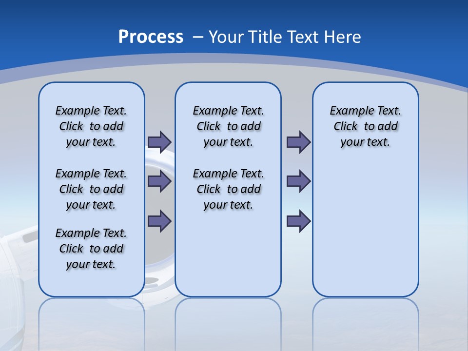 Luxury Private Jet Cruising At High Altitude - Great For Banner PowerPoint Template