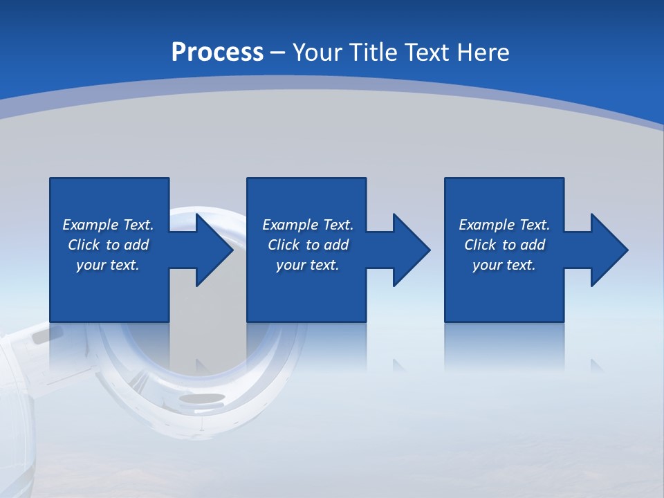 Luxury Private Jet Cruising At High Altitude - Great For Banner PowerPoint Template