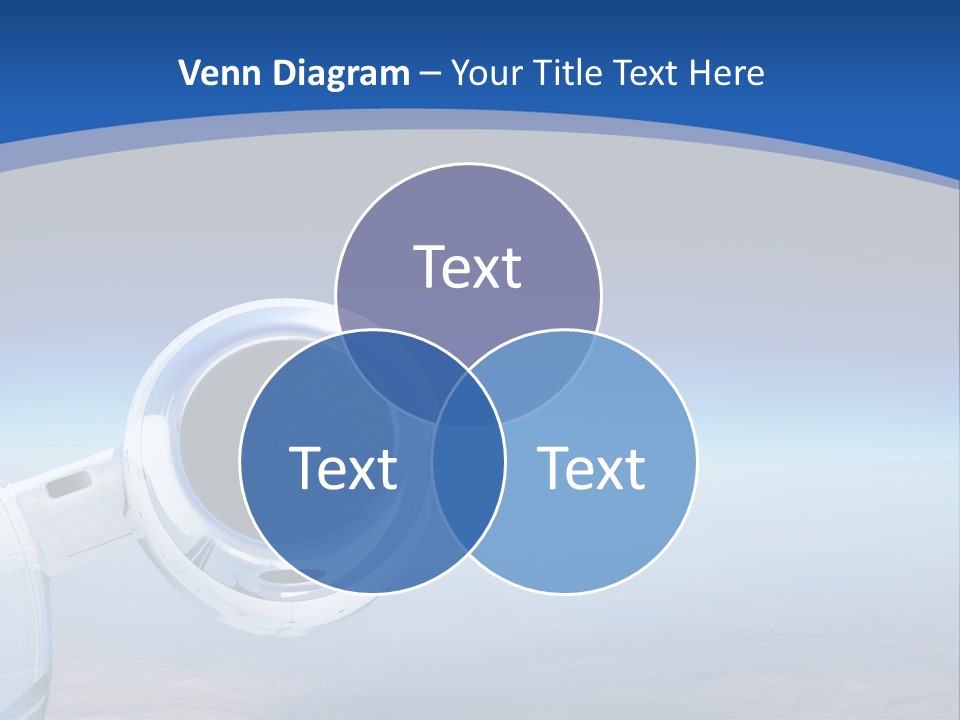 Luxury Private Jet Cruising At High Altitude - Great For Banner PowerPoint Template