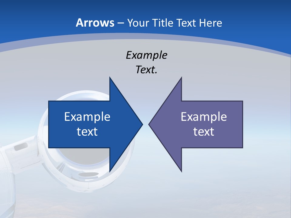 Luxury Private Jet Cruising At High Altitude - Great For Banner PowerPoint Template