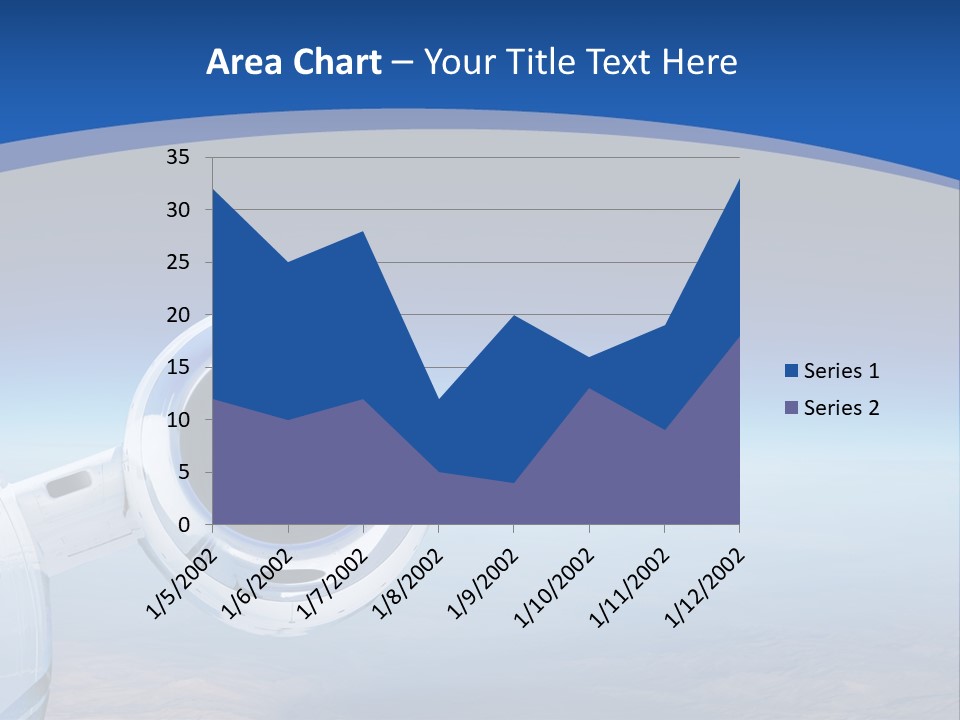 Luxury Private Jet Cruising At High Altitude - Great For Banner PowerPoint Template