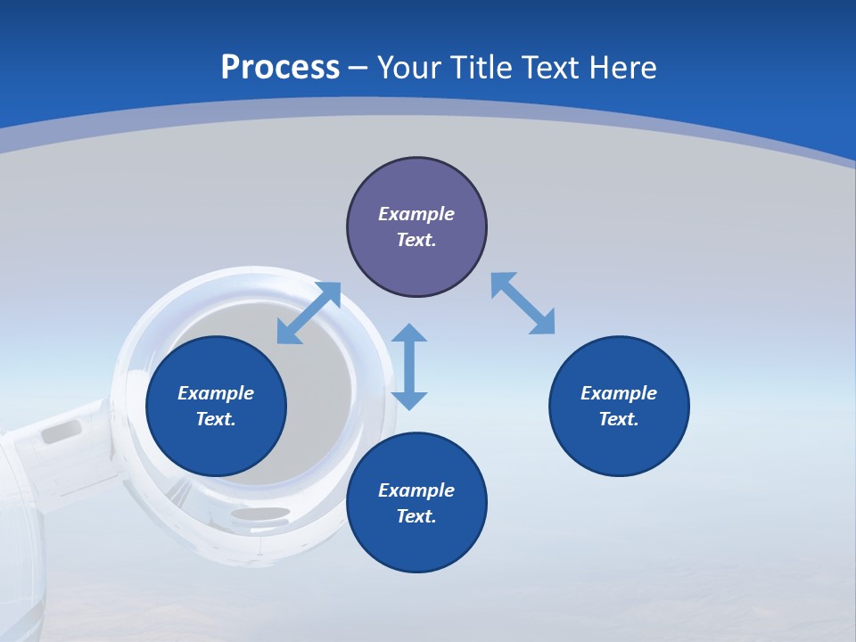 Luxury Private Jet Cruising At High Altitude - Great For Banner PowerPoint Template