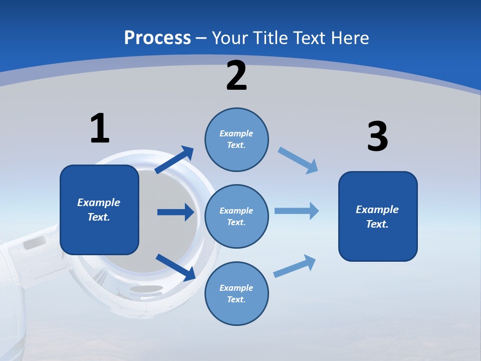 Luxury Private Jet Cruising At High Altitude - Great For Banner PowerPoint Template