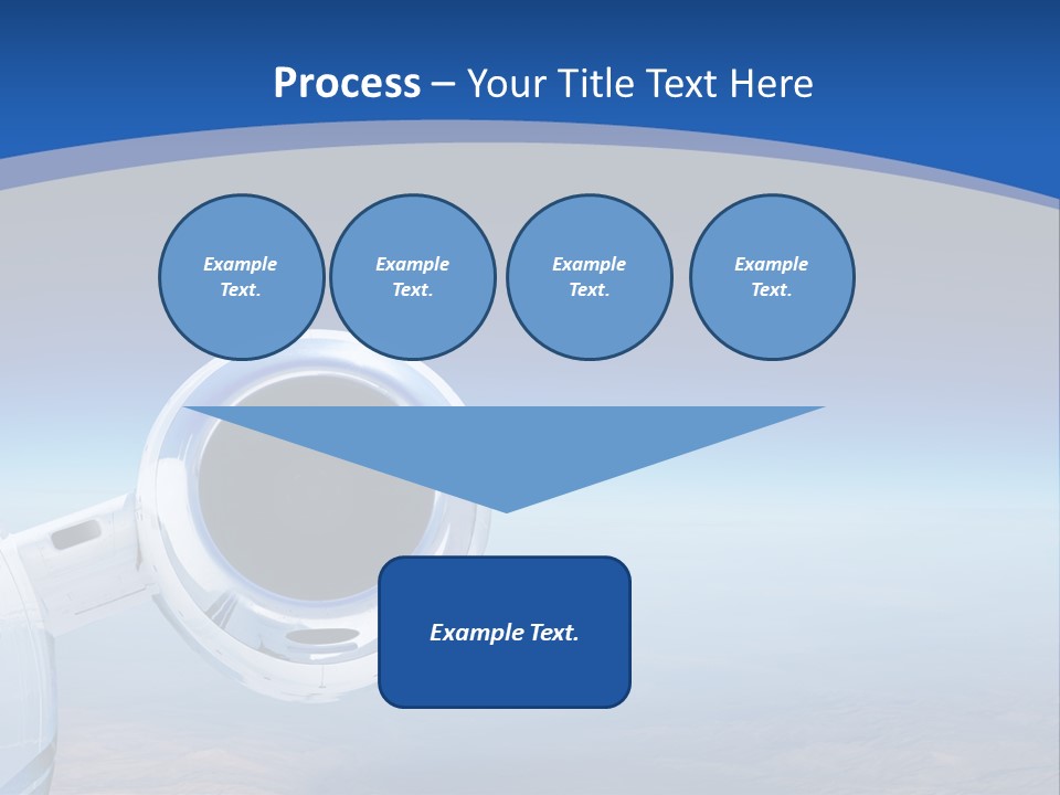 Luxury Private Jet Cruising At High Altitude - Great For Banner PowerPoint Template