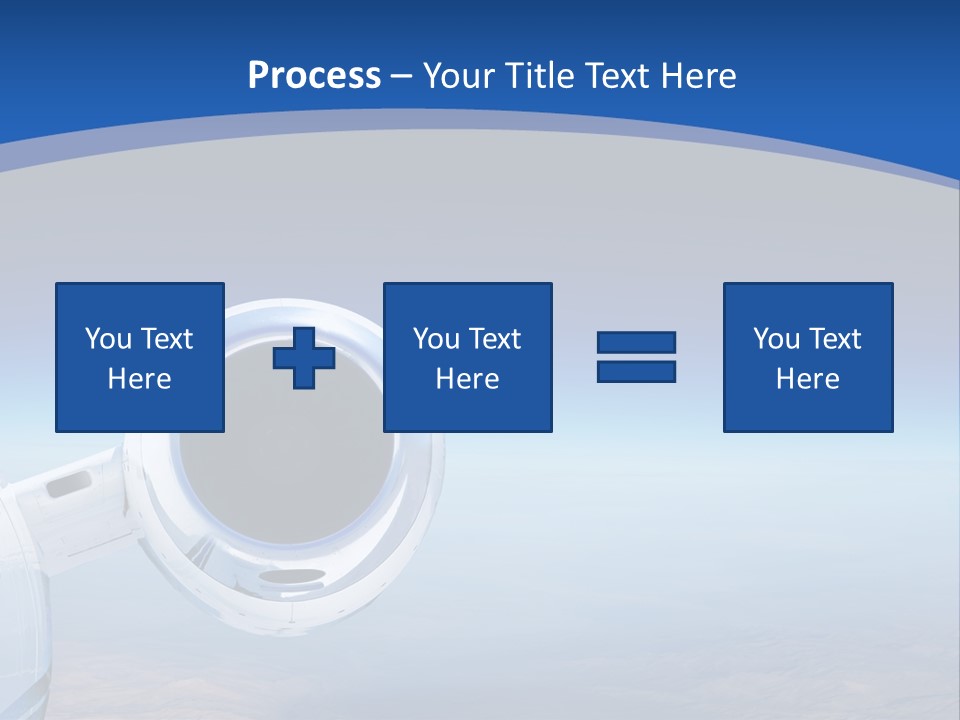 Luxury Private Jet Cruising At High Altitude - Great For Banner PowerPoint Template
