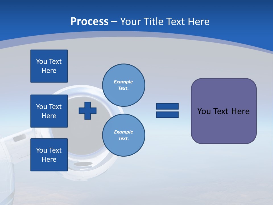 Luxury Private Jet Cruising At High Altitude - Great For Banner PowerPoint Template