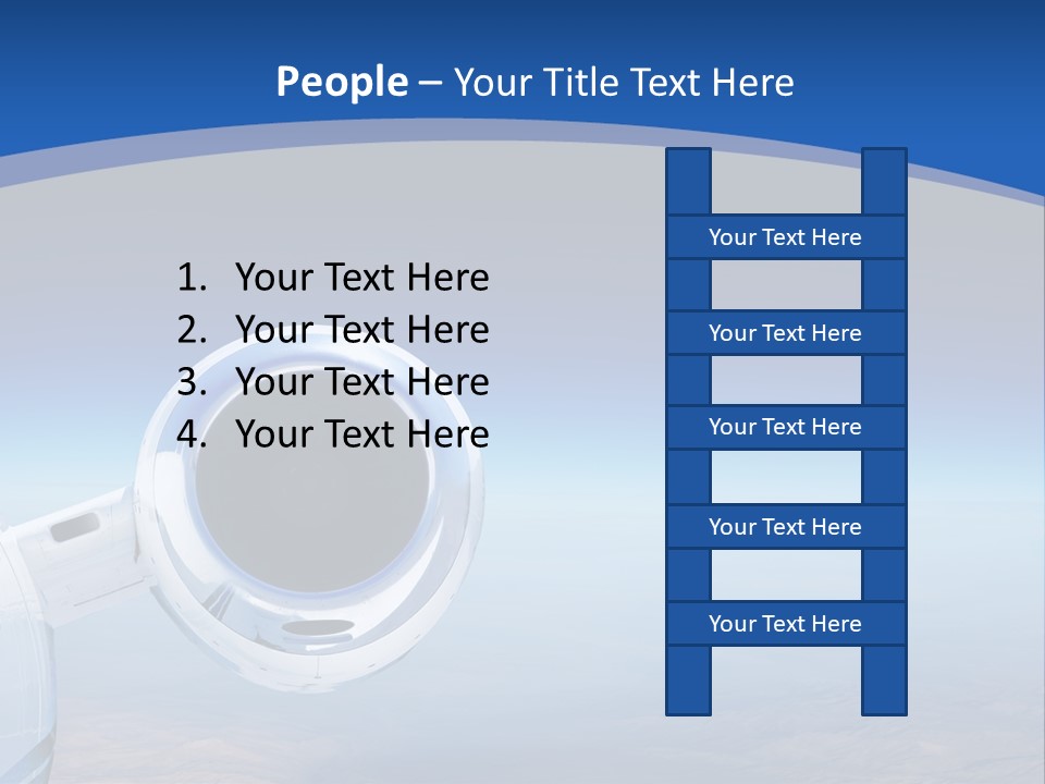 Luxury Private Jet Cruising At High Altitude - Great For Banner PowerPoint Template